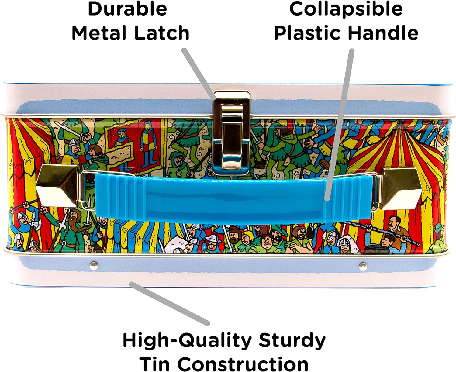 Aquarius Where'S Waldo Tin Carry All Fun Box