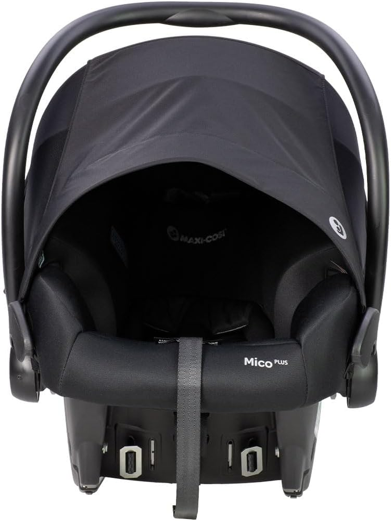 Maxi COSI Mico plus Baby Capsule ISO- Onyx, Air Protect Infant Car Seat with Superior Side Impact Protection, Extendible UPF 50+ Sun Canopy, Water Resistant Hood, and Travel System Compatibility image number 5