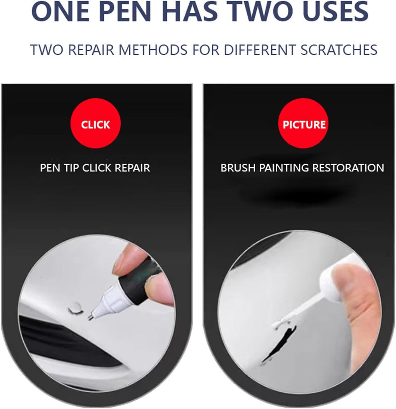 Car Scratch Repair Pen,Waterproof Portable Auto Scratch Repair Pen - Auto Paint Pen Marker, Vehicle Paint Repair Tool, Professional Car Accessories for Car Vehicle - Red image number 6