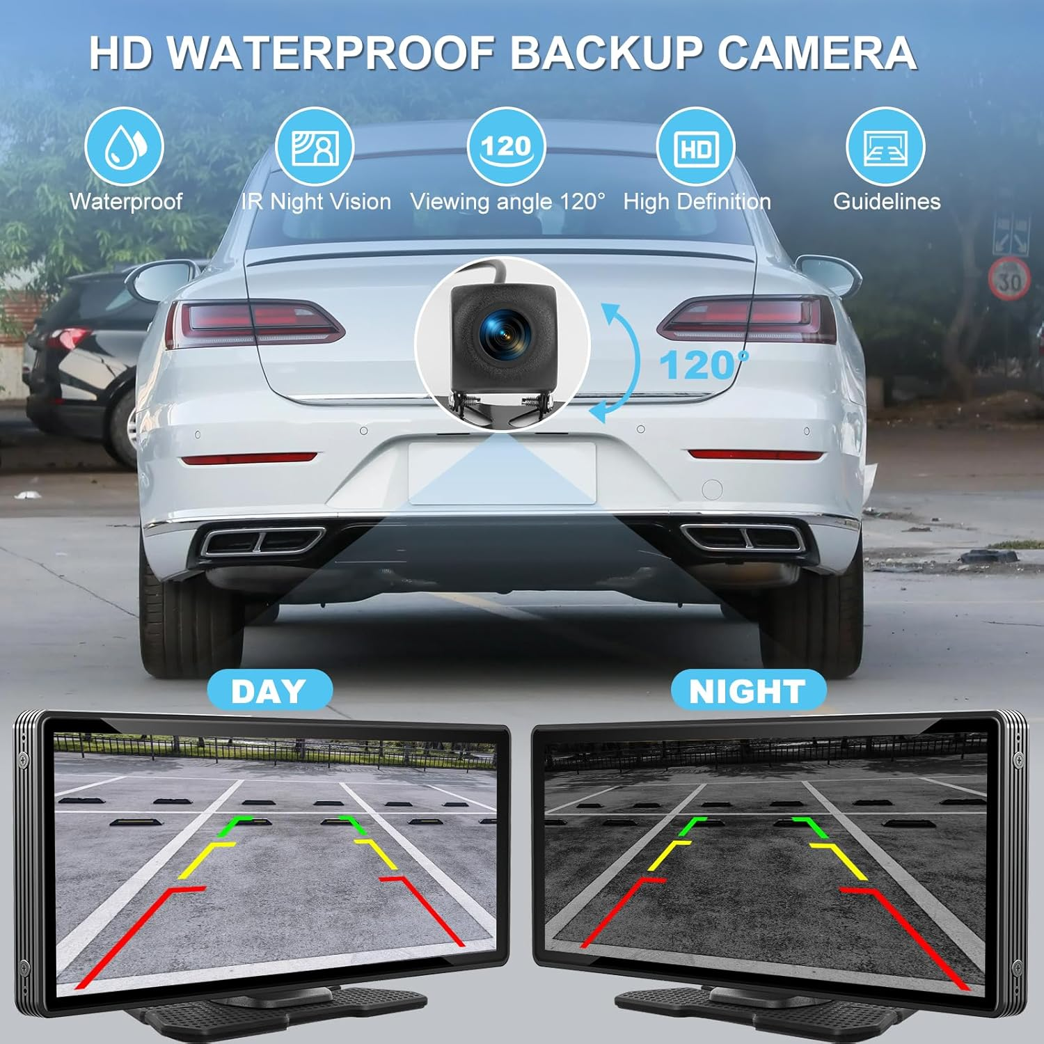 TMA Carplay Screen, 10.26 Inch Wireless Apple Carplay & Android Auto, Portable Car Stereo Touch Screen with 1080P Backup Camera, Mirror Link/Gps Navigation/Bluetooth Audio/Suitable for All Car Models image number 5