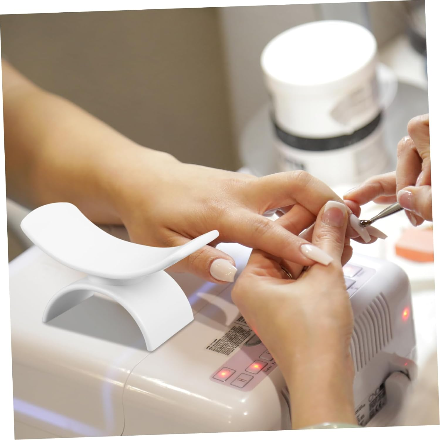 Mikinona Ergonomic Nail Art Hand Pillow Manicure Armrest Cushion Portable Nail Pillow Salon Hand Rest - Pink image number 5