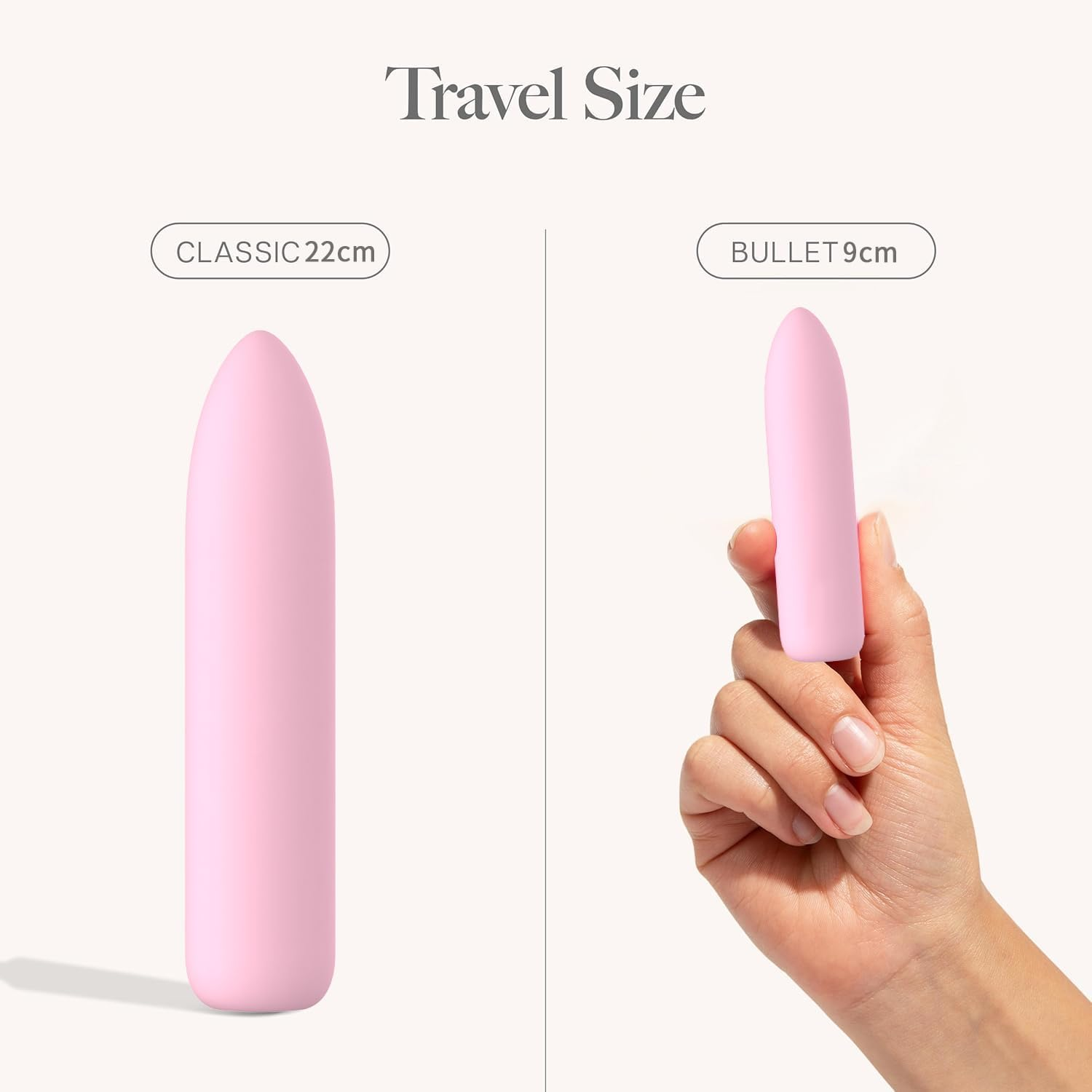 Bullet Vibrator Rechargeable for Travel Portable Waterproof Mini Massager for Women (Pink) image number 4