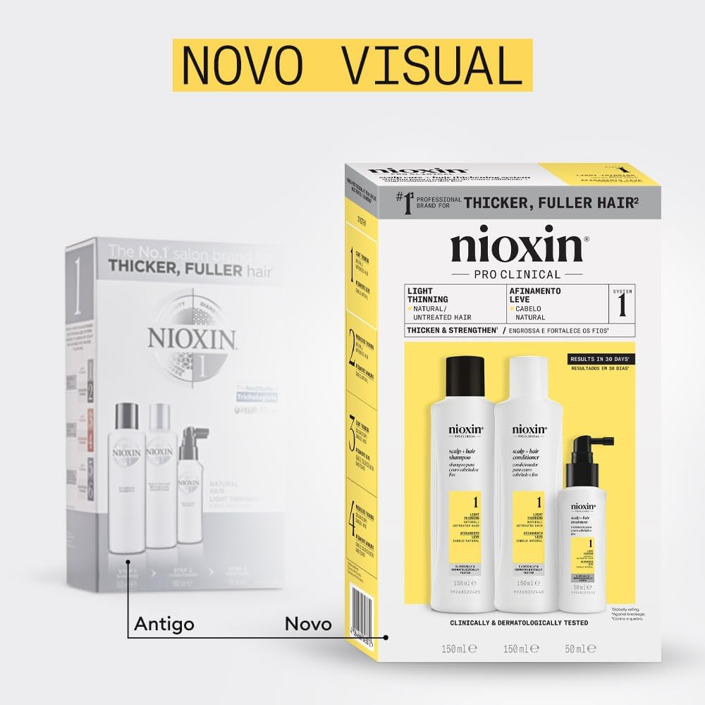 Nioxin Scalp plus Hair Thickening System 1 for Natural Hair with Light Thinning (Pack of 3) image number 2