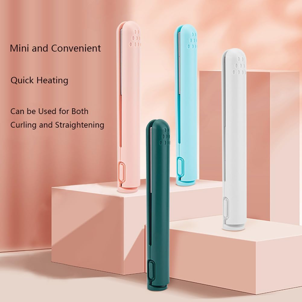 Dualglam Mini Dual-Purpose Curling Iron, Beautyskinusa Curling Iron, 2-In-1 Portable USB Curling Wand, for All Hair Types (Pink) image number 6