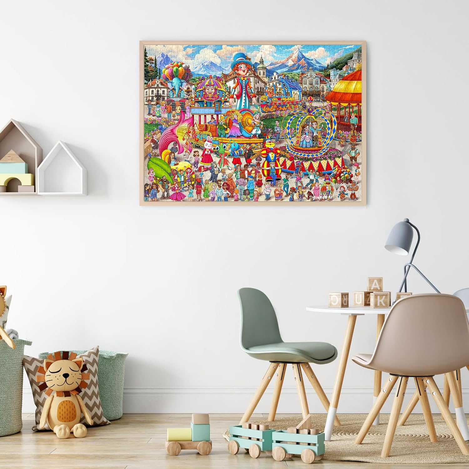 HUADADA Jigsaw Puzzles for Adults 1000 Pieces, Puzzles for Adults 1000 Piece, Challenging Game Toys, Impossible Puzzle, Family Decoration Puzzle - Carnival image number 3