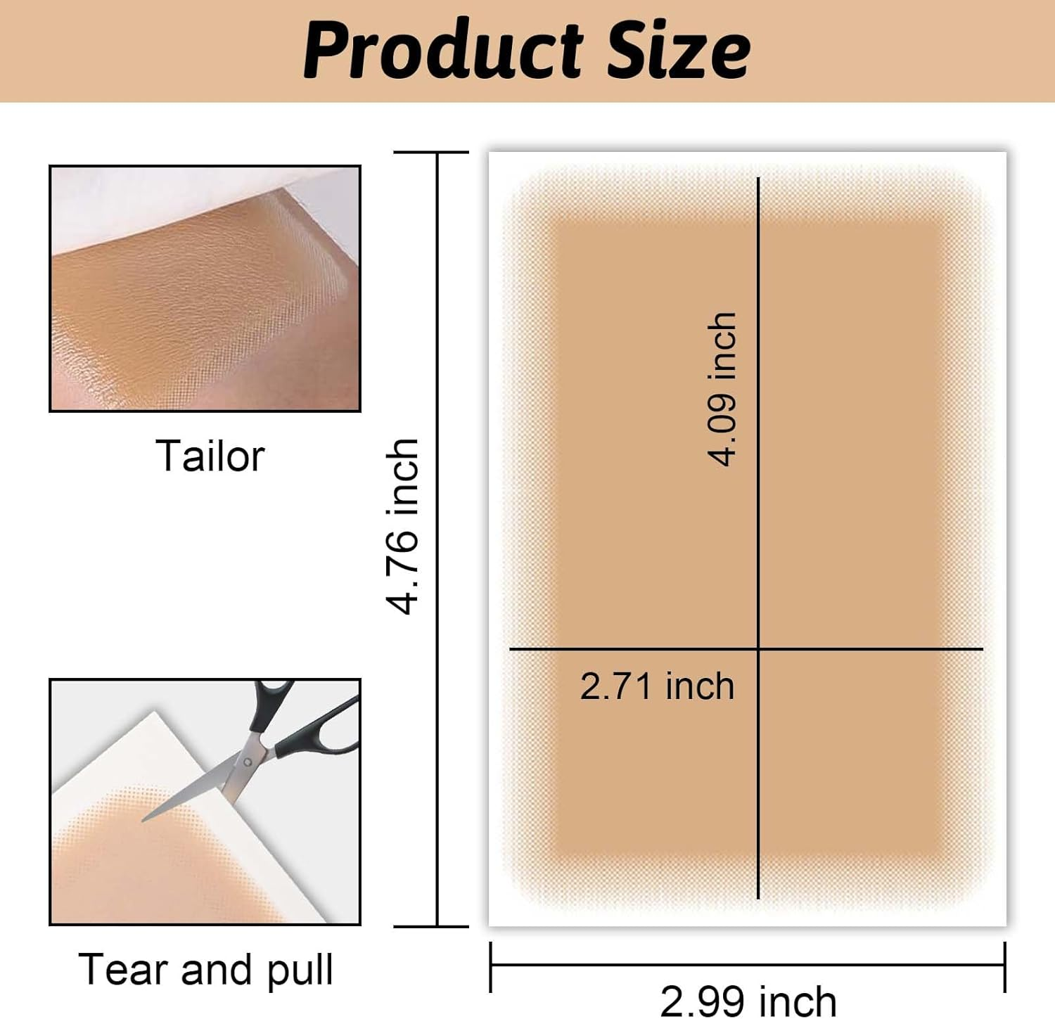 Vymoreon 10PCS Natural Looking Invisible Waterproof Tattoo Cover up Patch, Tattoo Paper, Body Concealer Makeup Sticker (Natural) - Natural image number 4