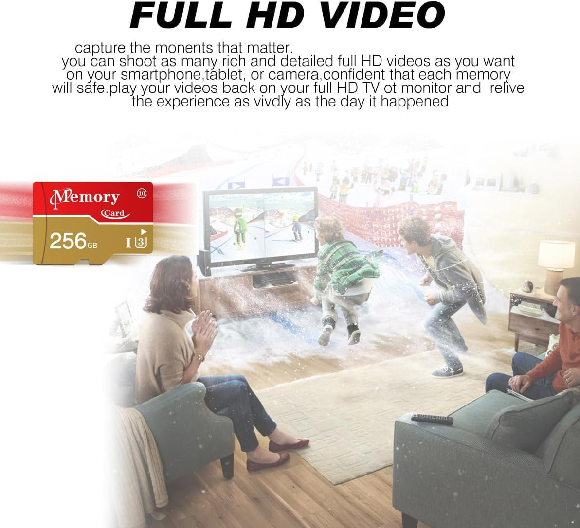 2 Pack Micro Card 256GB TF Card C10/UHS-I/A1 Transflash Card for Camera, Smartphone, Tablet, Drone with 2 Adapter image number 1