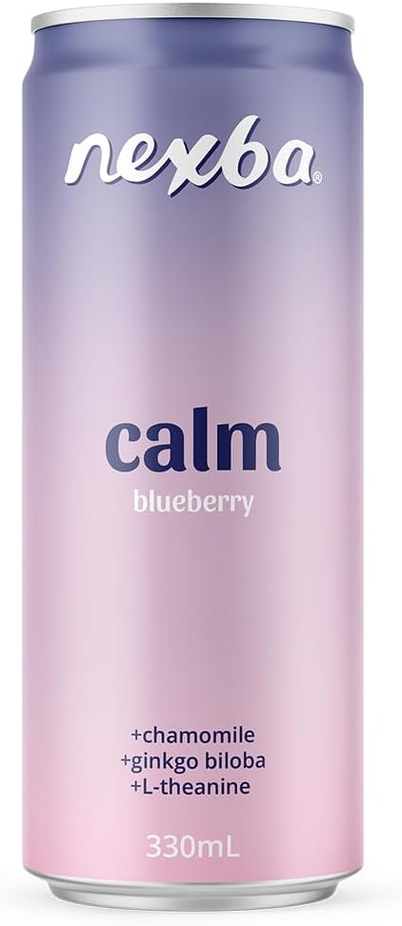 Nexba Nootropics &ndash; Calm &ndash; Blueberry &ndash; All Natural Sugar Free &ndash; 24 X 330Ml Cans image number 2