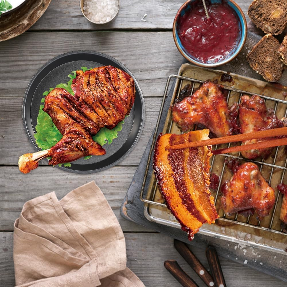 Pizza Pan, 9 Inch Metallic Deep Non Stick Bakeware Dish for Oven Baking Dishes Pans Pie Tray Premium Bakeware for Kitchenware image number 6