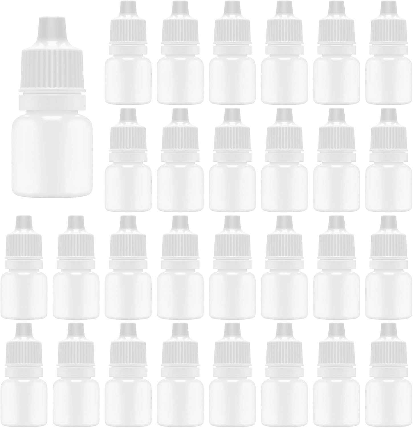 TEAONE Empty Liquid Bottles, 50 PCS 3Ml Plastic Squeezable Dropper Bottles for Liquid Dispensing Storage image number 4