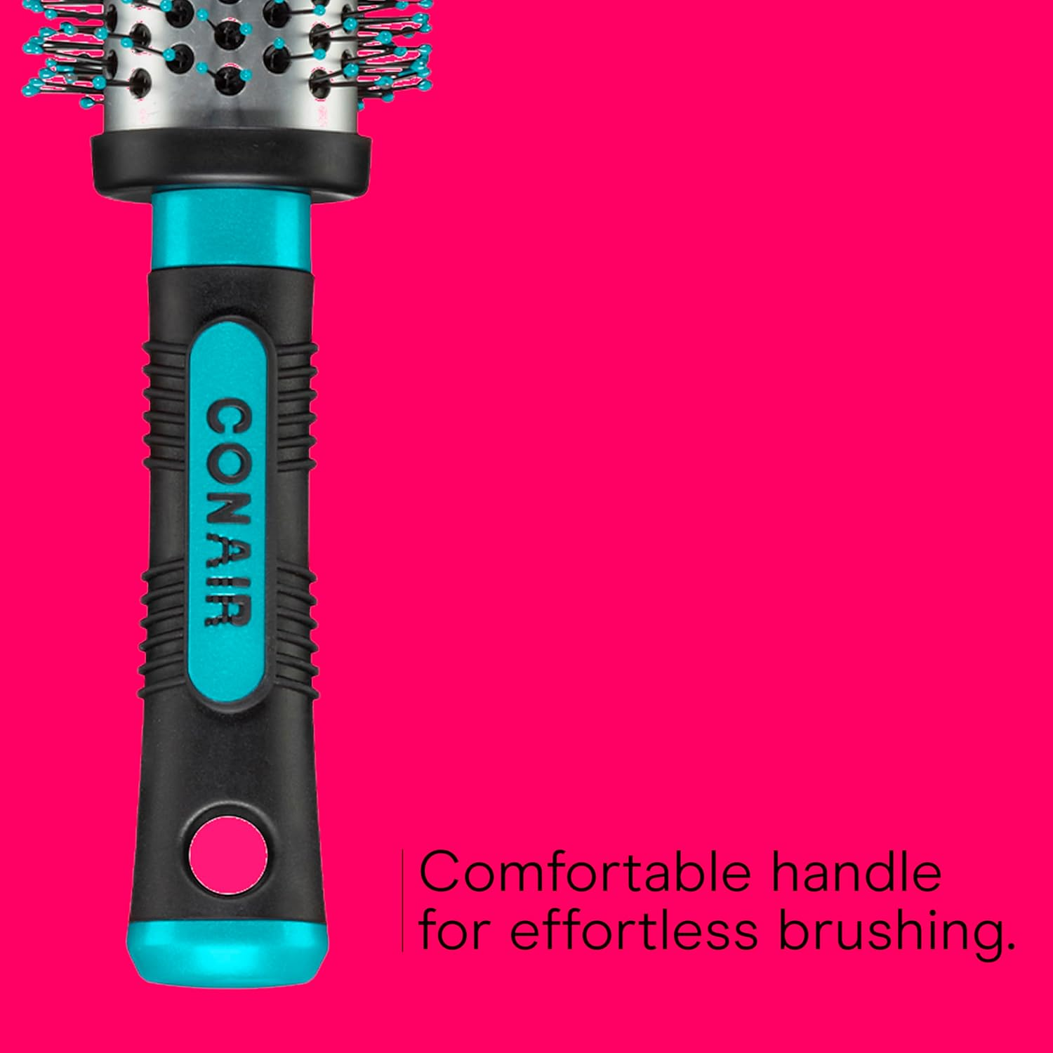Conair Salon Results round Hair Brush - Hair Brush Blow Dryer - Large round Brush for Blow Out - Nylon Bristles - Curly Hair Brush - Hair Brushes for Women - Hair Brushes for Women