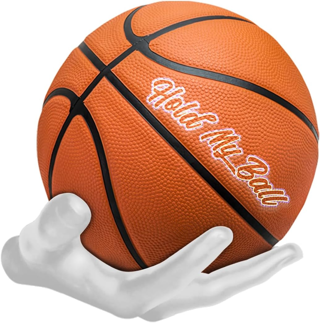 Wall-Mounted Ball Holder &ndash; Premium Resin &ndash; Basketball, Soccer, Football Display &ndash; Secure Ball Hanger, Sports Room Decor, Basketball Wall Mount for Man Caves, Memorabilia