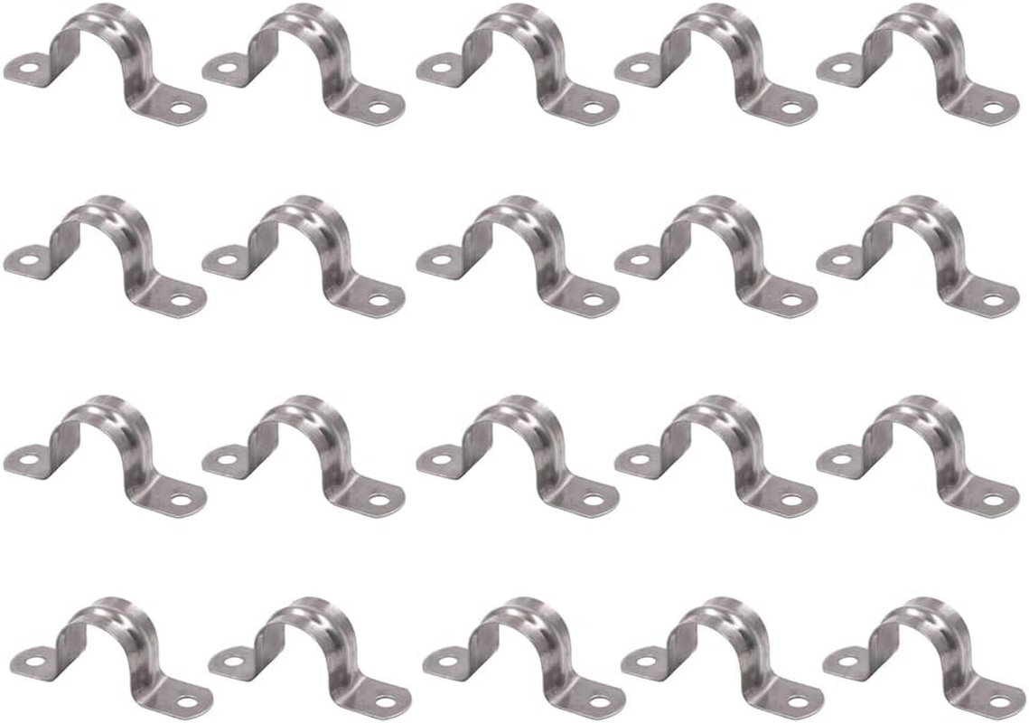 90Mm Pipe Strap Clamps, 10 Pcs 304 Stainless Steel Pipe Holder Brackets, Saddle U Shaped Tube Clips for Ducting Plumber Water Pipe image number 5