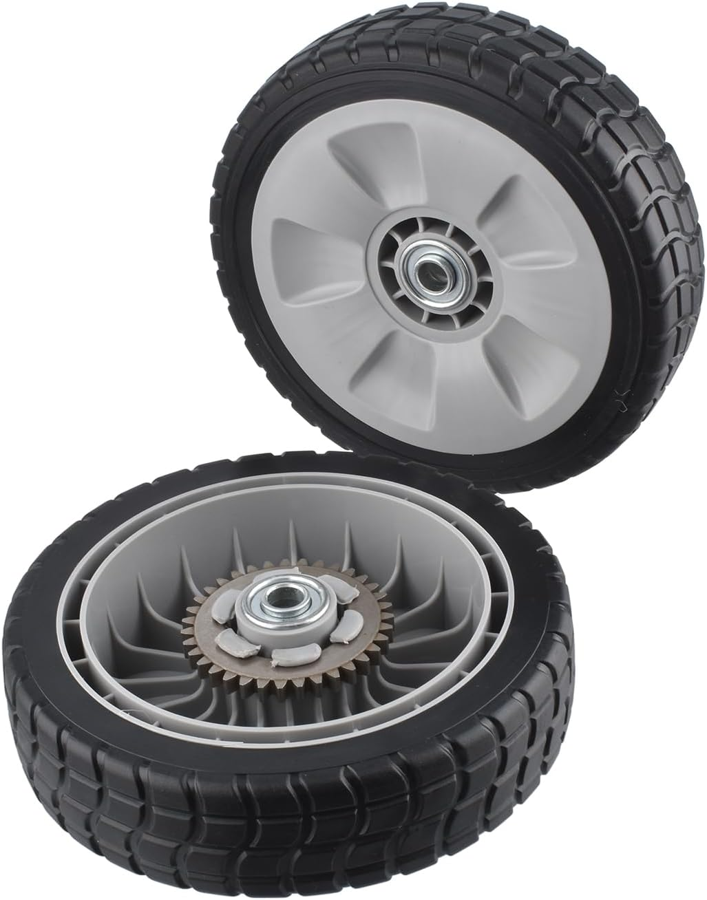 2 Pieces 8-Inch Lawn Mower Rear Wheel with Gear for Honda 42710-VE2-M01ZE 42710-VE2-M02ZE HRR216K6 image number 5