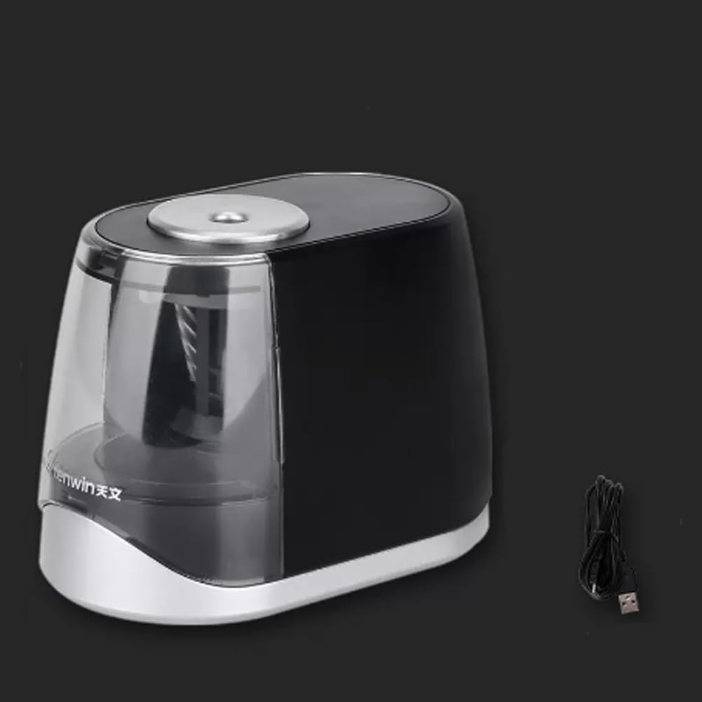 Adjustable Nib Electric Pencil Sharpener Usb/Battery 2 in 1 Operated Fast Pencil Sharpener for 6-8Mm Colored Pencils Office Home Pencils Knife Supplies (Black) image number 6