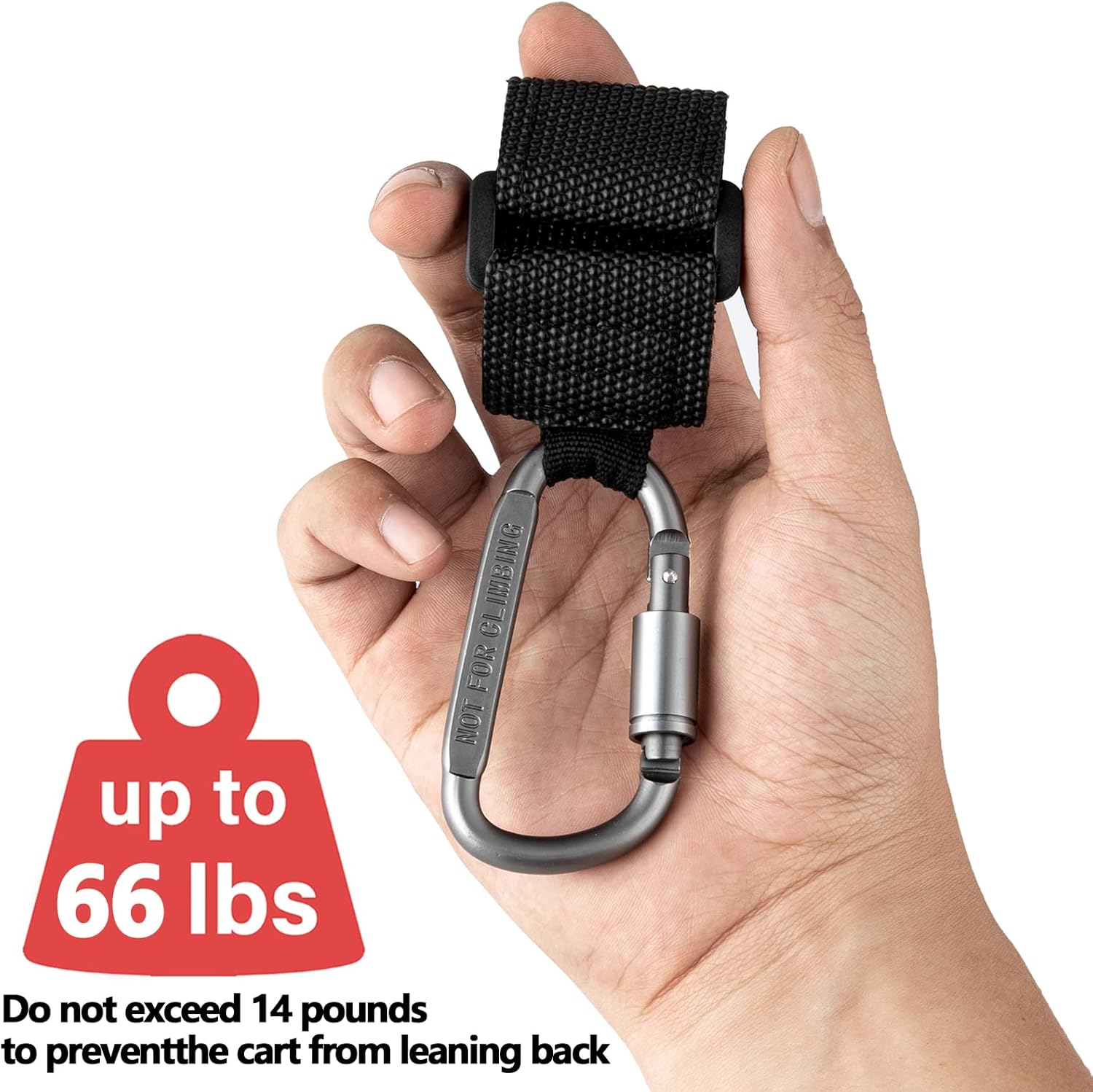 Baby Stroller Hook, Clip or Hang a Diaper Bag to Your Pram or Buggy, 2 Pieces