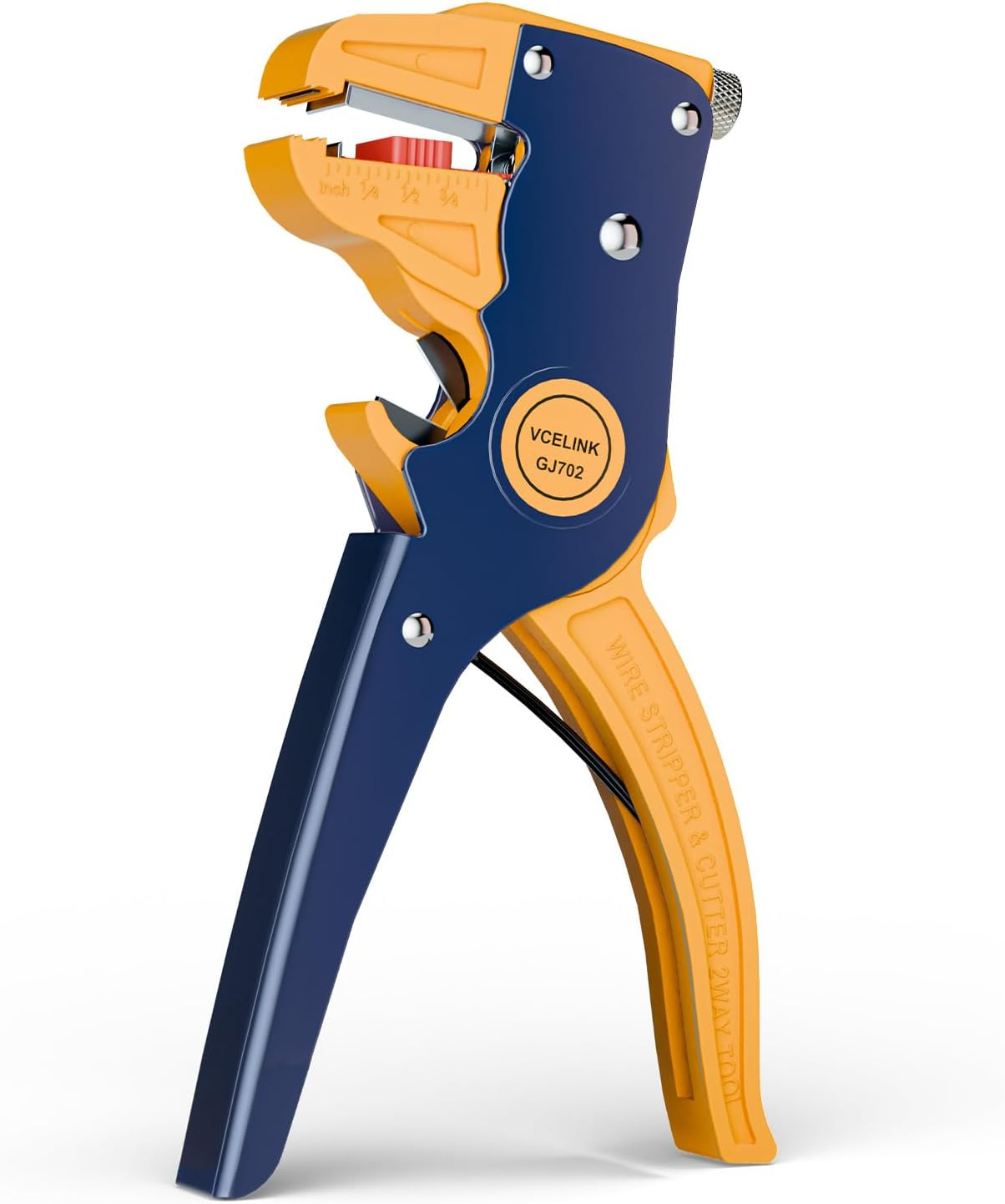 VCELINK Automatic Quickstrip Wire Stripper and Cutter, Professional Quick Strip Wire Stripper, 2 in 1 Adjustable Electrical Cable Wire Stripping Tool&Eagle Nose Pliers (7-Inch)