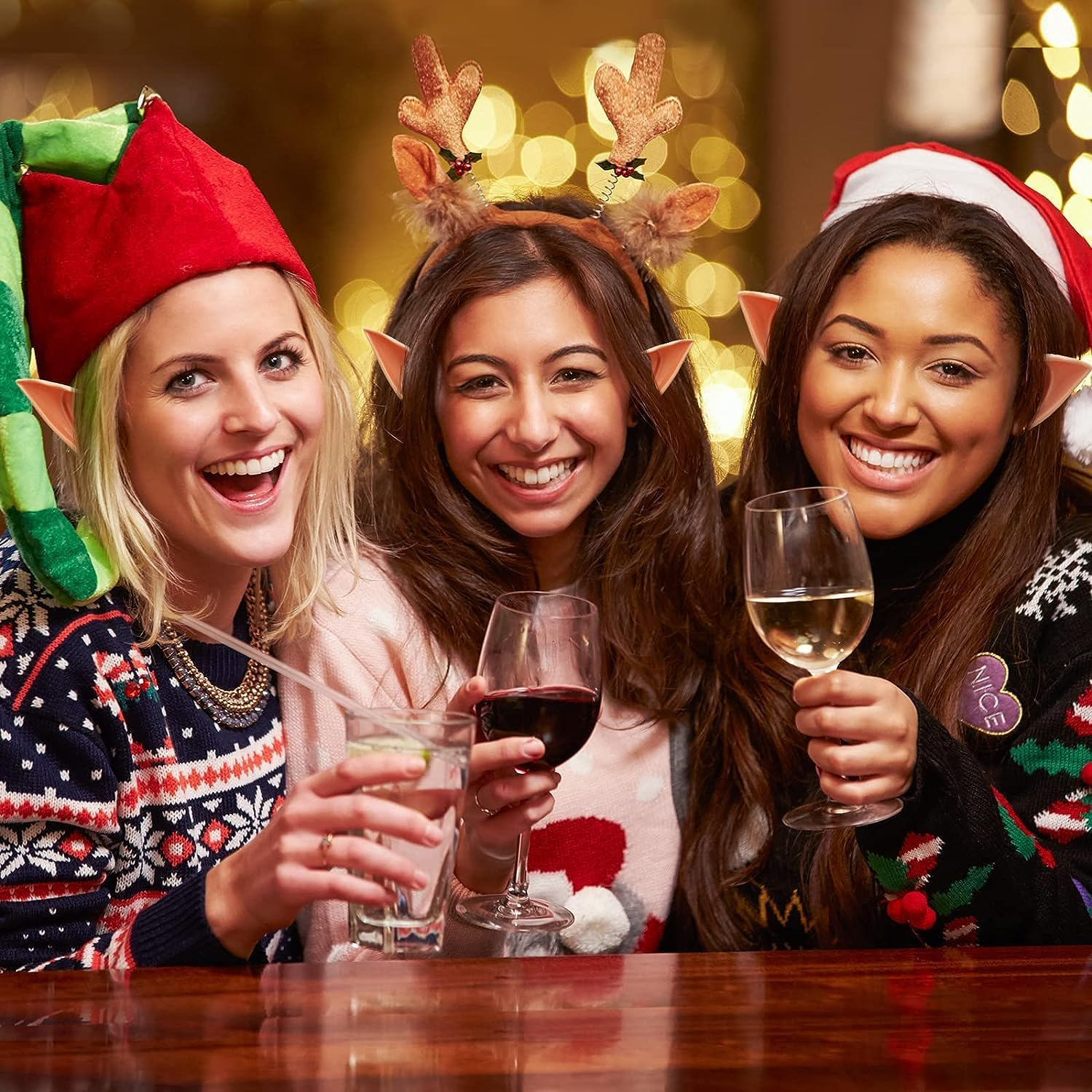 Fairy Pixie Elf Ears - WEEMAGIC Cosplay Latex Soft Pointy Ear Tips, Elven Vampire Fake Ear for Women Kids Halloween Christmas Party Dress up Costume Masquerade Accessories (6 Pairs) image number 3