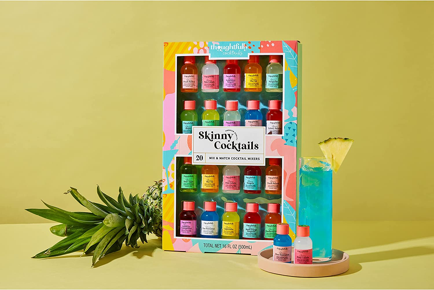 Thoughtfully Cocktails, Mix and Match Skinny Cocktail Mixers in Glass Bottles, Vegan and Vegetarian, Combine Two Bottles for a Delicious Sugar-Free Cocktail Mixer, Pack of 20 (Contains NO Alcohol) image number 2