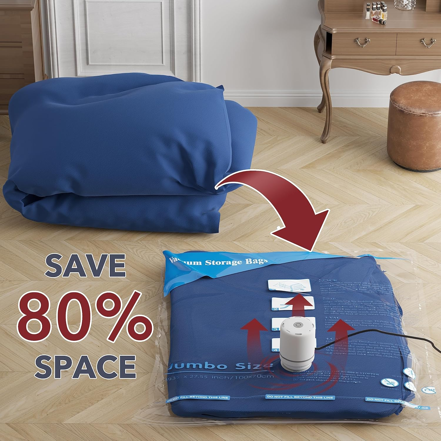 Electric Air Pump for Vacuum Storage Bags, Space Saver Bags image number 4