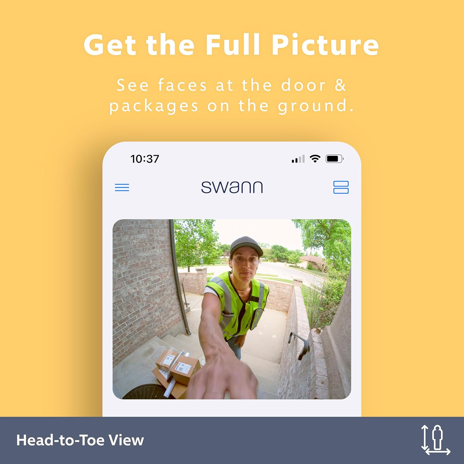 Swann EVO Wireless Video Doorbell -Wi-Fi Security Camera,Two-Way Audio,Motion Detection,Night Vision,Cloud Storage -Compact & Versatile Home Surveillance Solution for Indoor & Outdoor Use image number 4