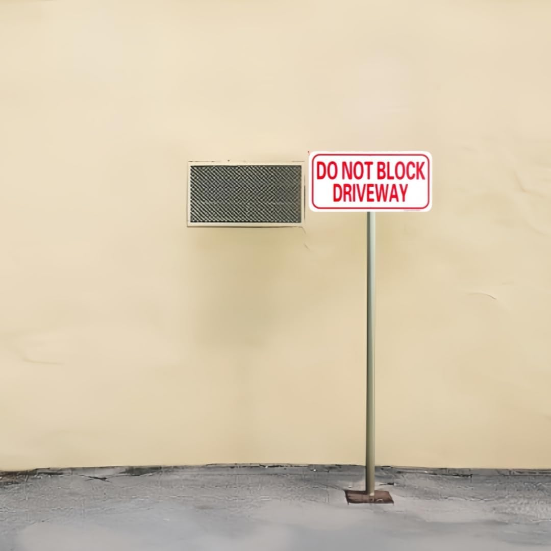 2-Pack Do Not Block Driveway Sign, 14"X 7" .04" Aluminum Reflective Sign Rust Free Aluminum-Uv Protected and Weatherproof image number 5