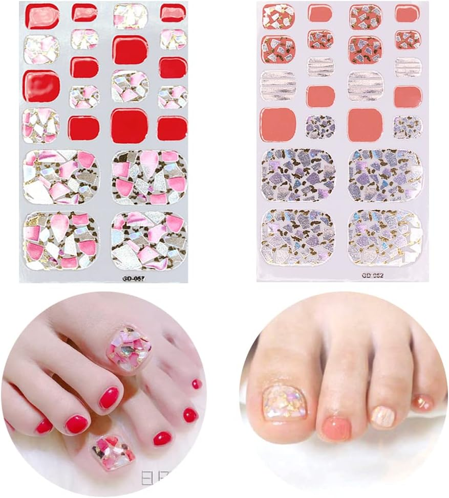 Missjelly Nail Foil, Self-Adhesive Toenail Sticker, Glitter, Aluminum, Glitter Style, Multicolor, Skin, Outdoor, 6 Sheets image number 1