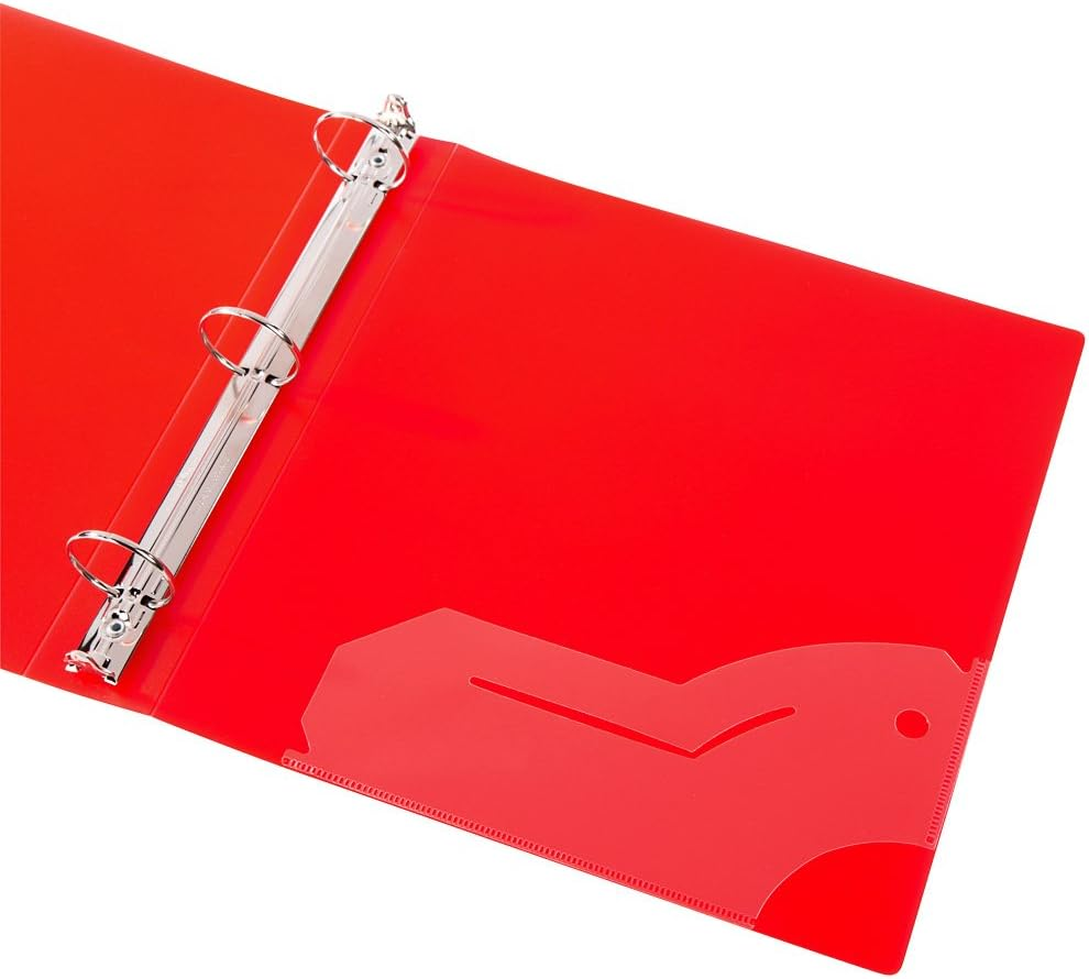 Filexec 3 Ring Binder, 1.5 Inch Capacity, Frosted, Letter Size, 6 Count (Pack of 1) Blueberry, Strawberry, Grape, Lemon, Lime, Tangerine (50160-6493) image number 1