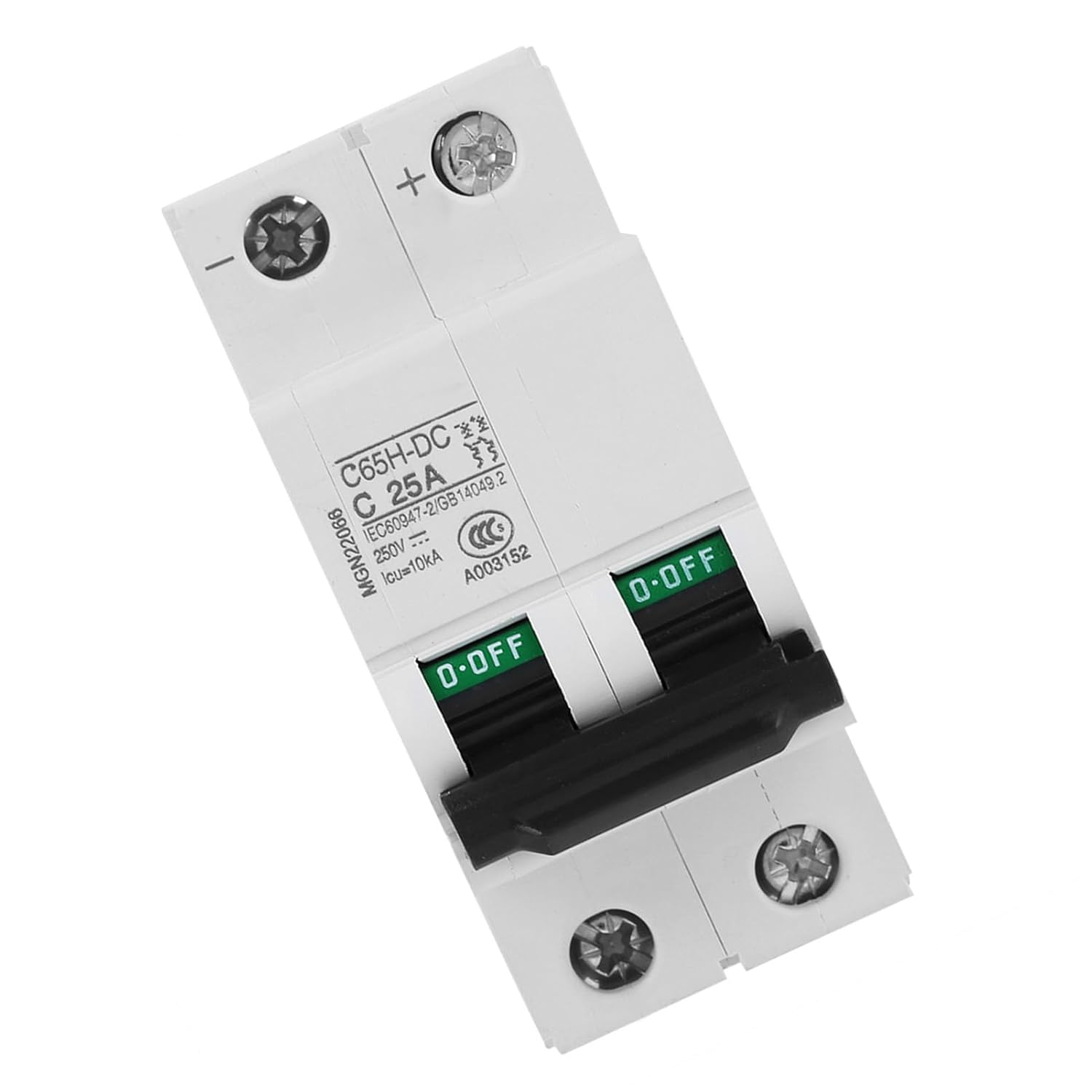 25A,40A DC Circuit Breaker, Fast Closing, Operation, White, Widely Used for Solar Panels Grid System, Wind, and Solar Hybrid System (25A)