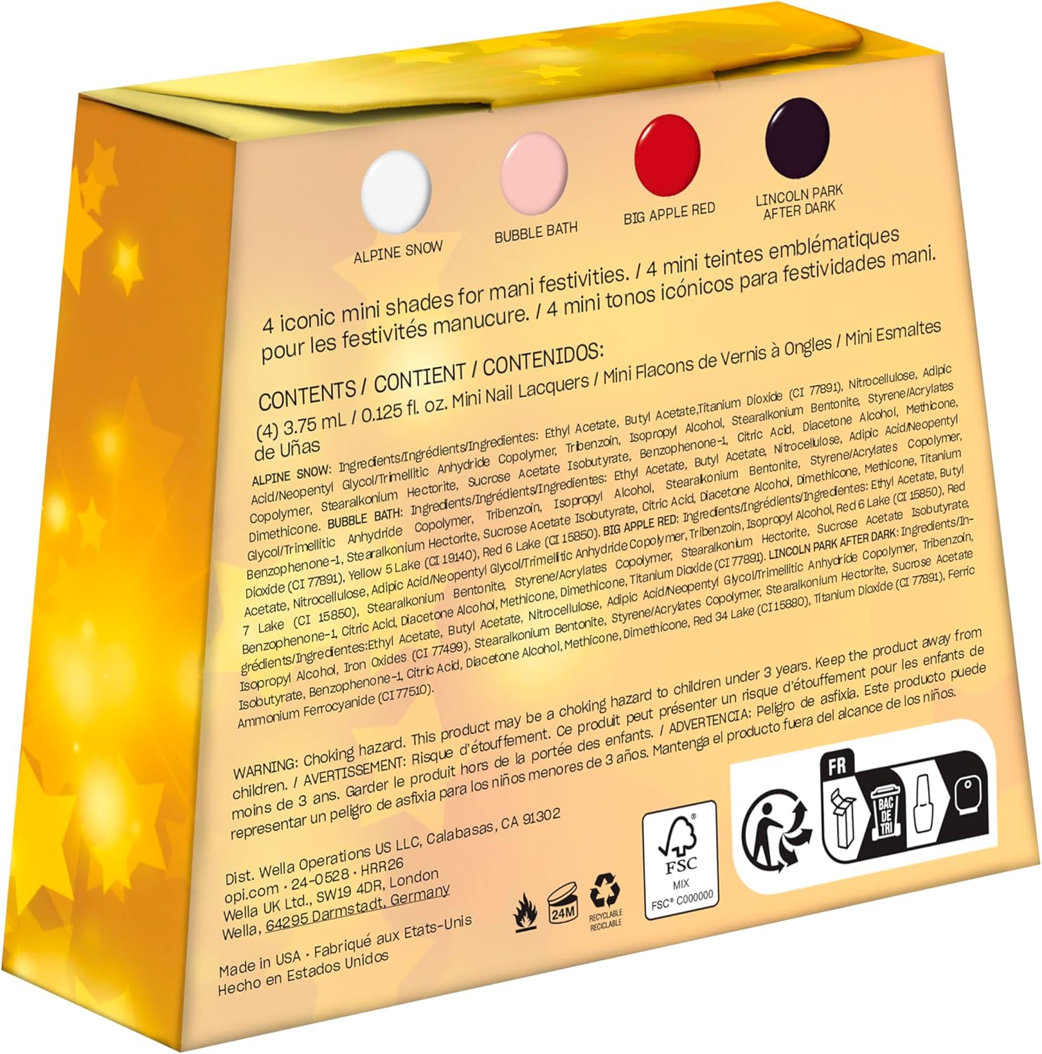 OPI Iconic Shades Nail Lacquer Mini Gift Set, 3.75 Ml (4 Pieces)