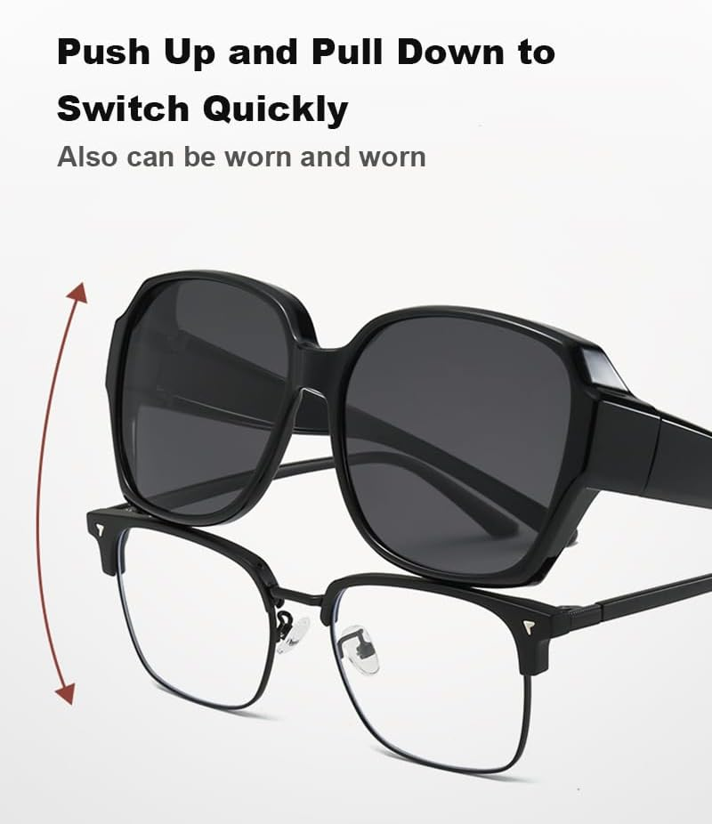 Duduma Oversized Sunglasses over Glasses for Women - Polarised Fit over Sunglasses for Glasses Wearers Men & Women with UV400 Protection Wrap around Driving Shades image number 3