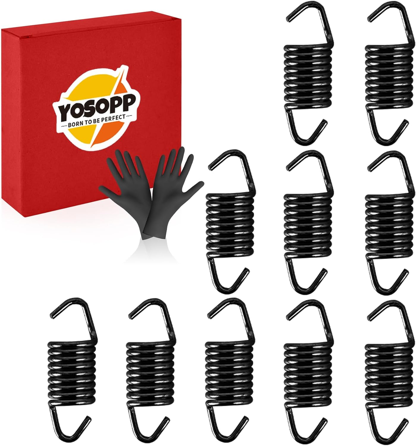 Upgrade Your Ride with YOSOPP Exhaust Spring 7041789 Replacement - Fits Polaris Sportsman, Ranger, Scrambler, RZR, ATV, UTV (Pack of 10) image number 2