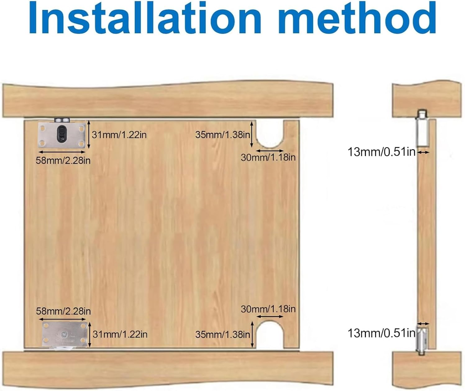 INCREWAY 2 Sets Furniture Roller Wheels Sliding Wheels for Wardrobe Cabinet Closet Window Sliding Door Wheels Hardware Accessories Pulley (Nylon Single Wheel) image number 4