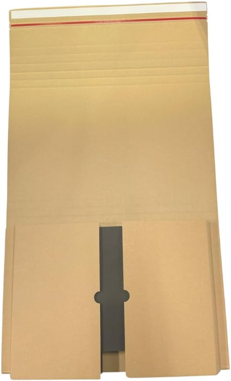 OZPACK Book Wrap Box &ndash; Self-Seal Corrugated Cardboard Mailers Adjustable Depth Postal Boxes for Textbooks & Small Products Fast-Fold Book Wrap for Secure Shipping&ndash;Cardboard Box Size 455 X 325 X 60Mm image number 5