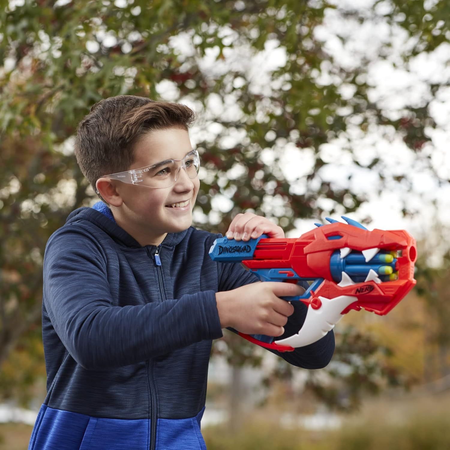 Nerf Dinosquad Raptor-Slash Dart Blaster, 6-Dart Rotating Drum, Slam Fire Action, 6 Official Nerf Elite Darts, Velociraptor Dinosaur Design image number 6