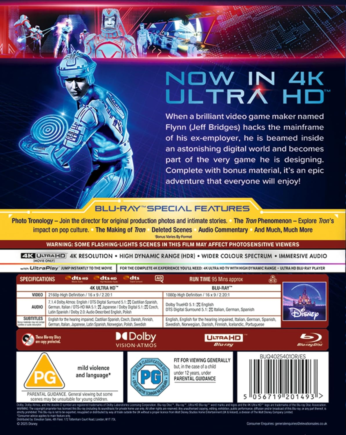 Disney'S Tron (1982) 4K Ultra HD/BD [Blu-Ray] [Region Free] image number 4