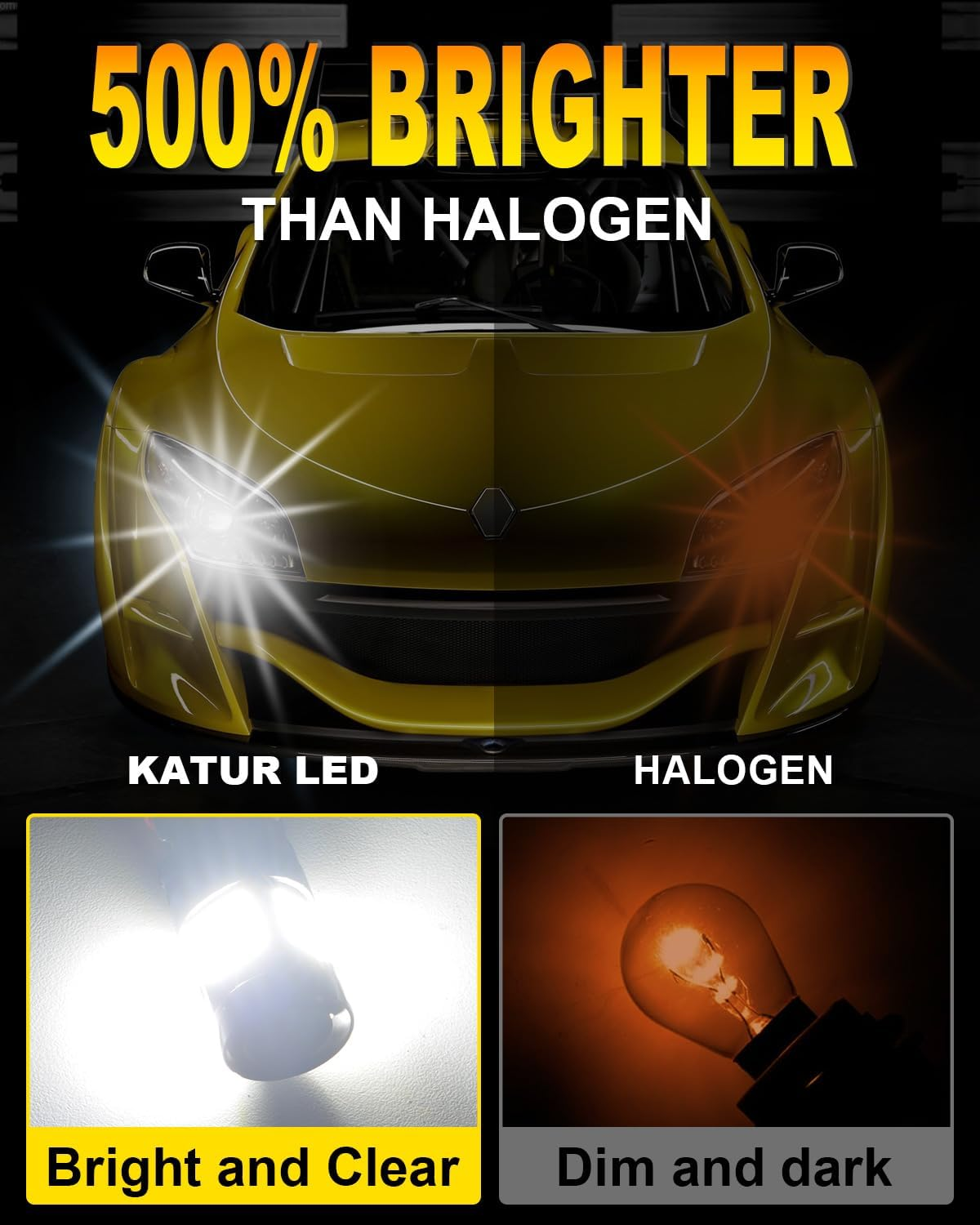 1157 BAY15D LED Bulb, KATUR Canbus 500% Brightness 3000LM 6000K Xenon White with Cooling Fan P21/5W 1157A 1157NA LED for Daytime Running Light Turn Signal Light Brake Light, 2PCS image number 7