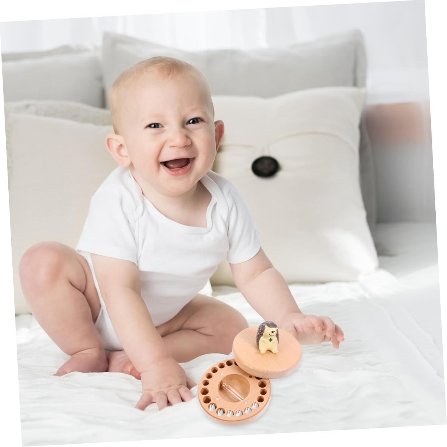 Yardwe Teeth Keepsake Box Tooth Holder Deciduous Girl'S Storage Organizer for Christmas Birthday image number 5