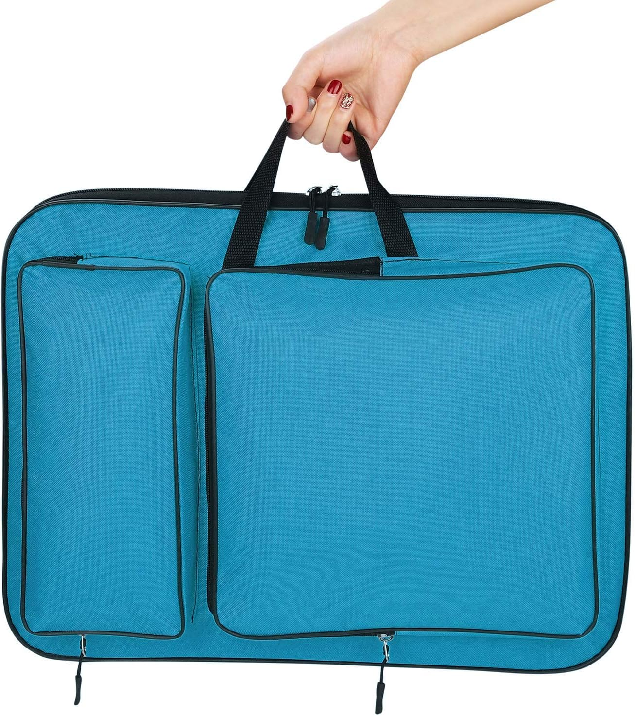 A3 Art Portfolio Case 20X26Inch 4K Waterproof Artist Carry Bag with Handle Painting Sketch Pad Storage Tote Bag Multifunction Art Handbag Backpack for Artwork Sktchbook Drawing Board Organizer