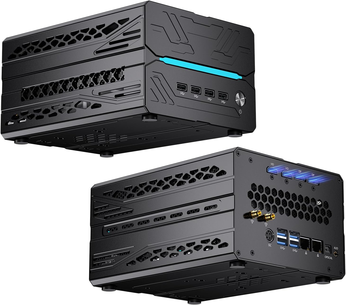 Mini Gaming PC, Desktop Computer I9-14900F 24 Cores Upto 5.8Ghz, 64G DDR5, 2T M.2 PCIE4.0 SSD, Win-11 Pro, Geforce Rtx5060Ti 16G, Four Display, 8K@60Hz Outputs, Dual LAN, Wifi7/Bt5.4