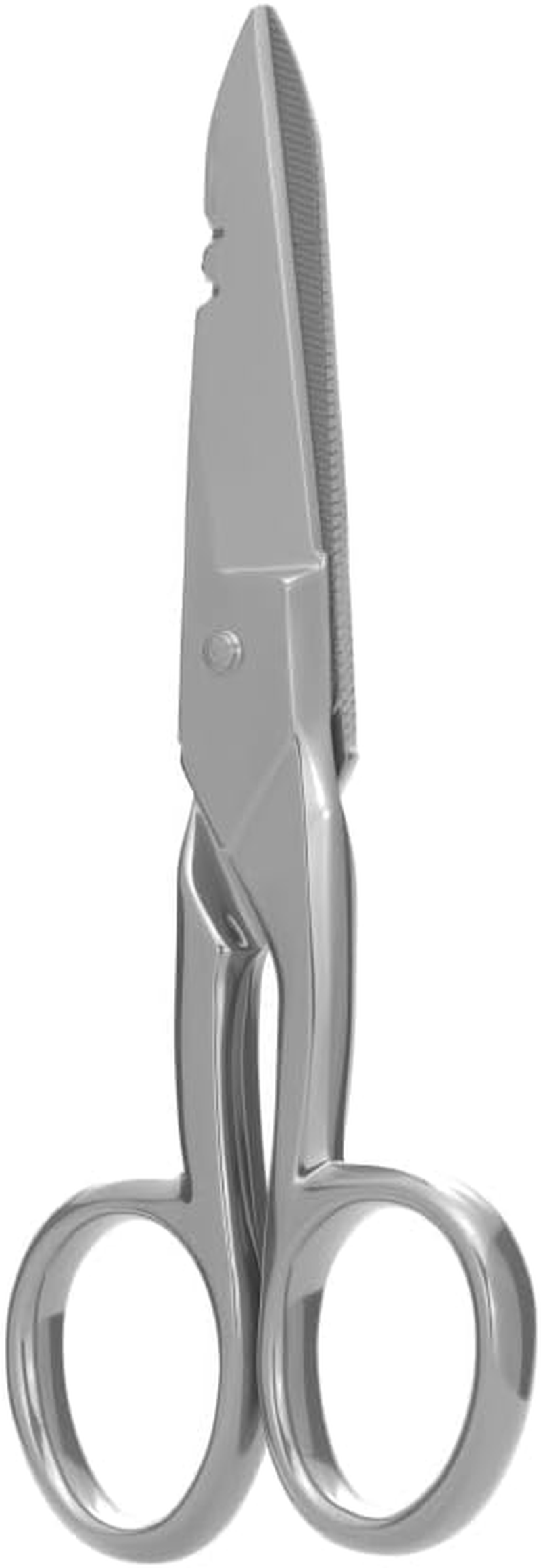 Klein Tools Electrician&rsquo;S Scissors with Wire Stripping Notches, Serrated Blade for Non-Slip Cutting, Cuts 19 AWG & 23 AWG Electrical and Telecom Wire, Made in USA