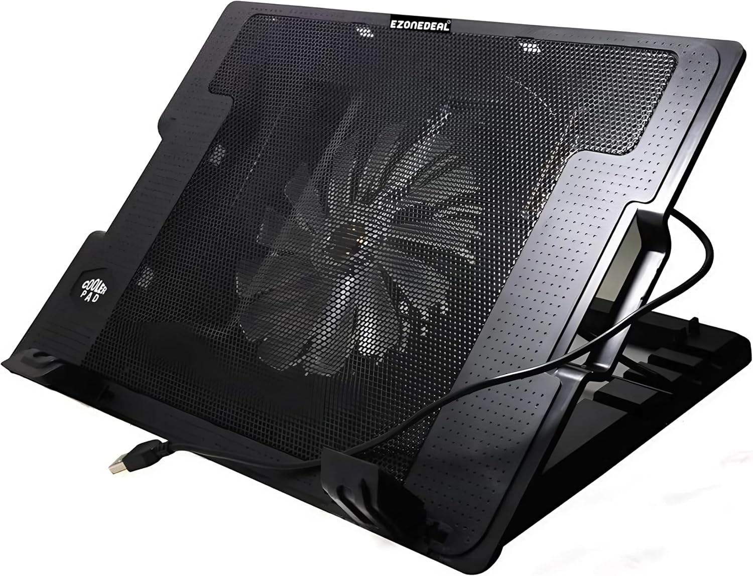 EZONEDEAL Laptop Cooler Cooling Pad Laptop Cooling Fan Cooling Stand USB Powered Silent Cooler Pad, Adjustable Notebook Cooler