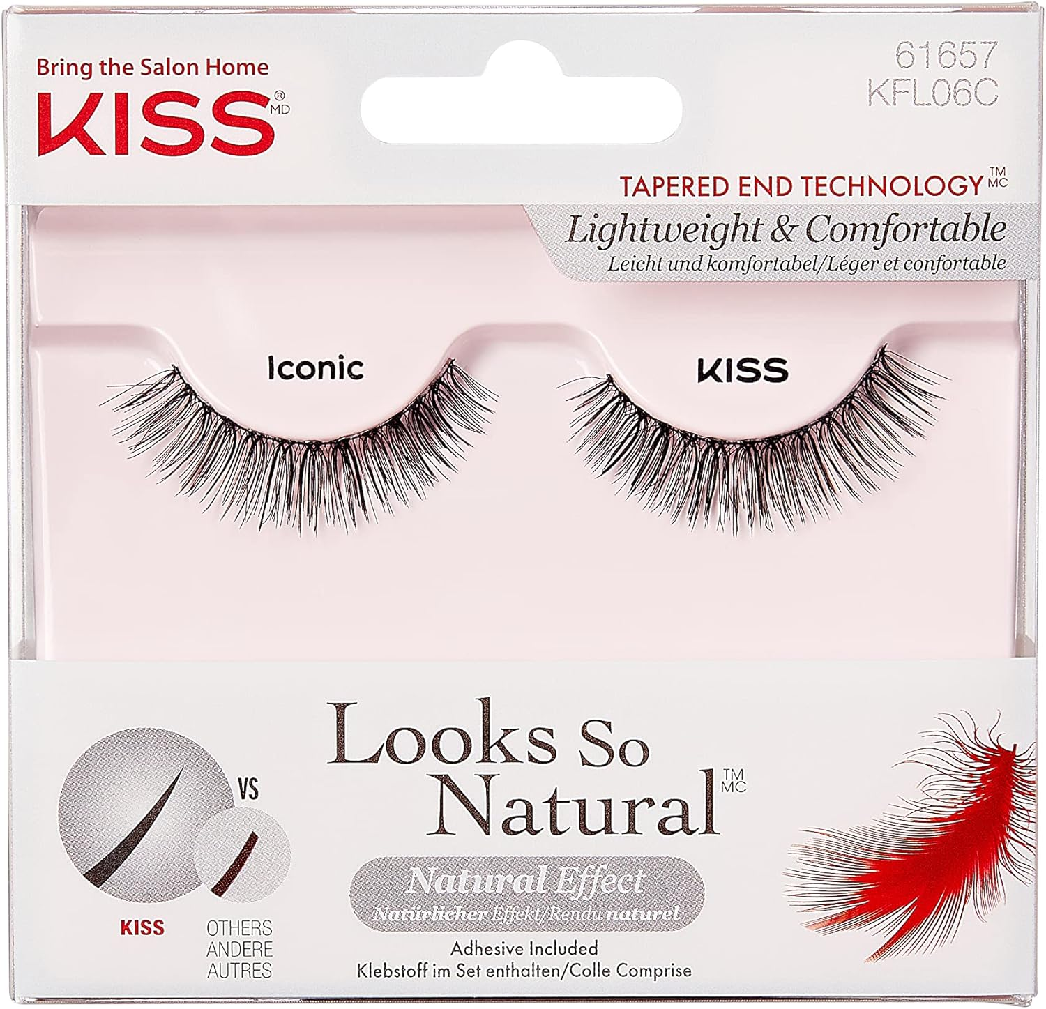KISS Looks so Natural Lashes Iconic, 1 Pair, Black, KFL06C image number 1