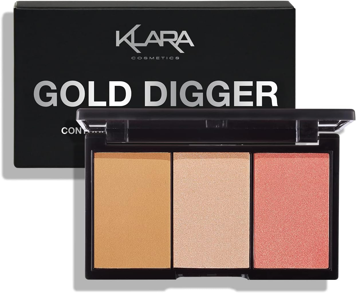 Klara Cosmetics Contour Bronze Blush Highlight Naked Truth All in One Sun Kissed Palette Matte Long Lasting Full Colour Pigment
