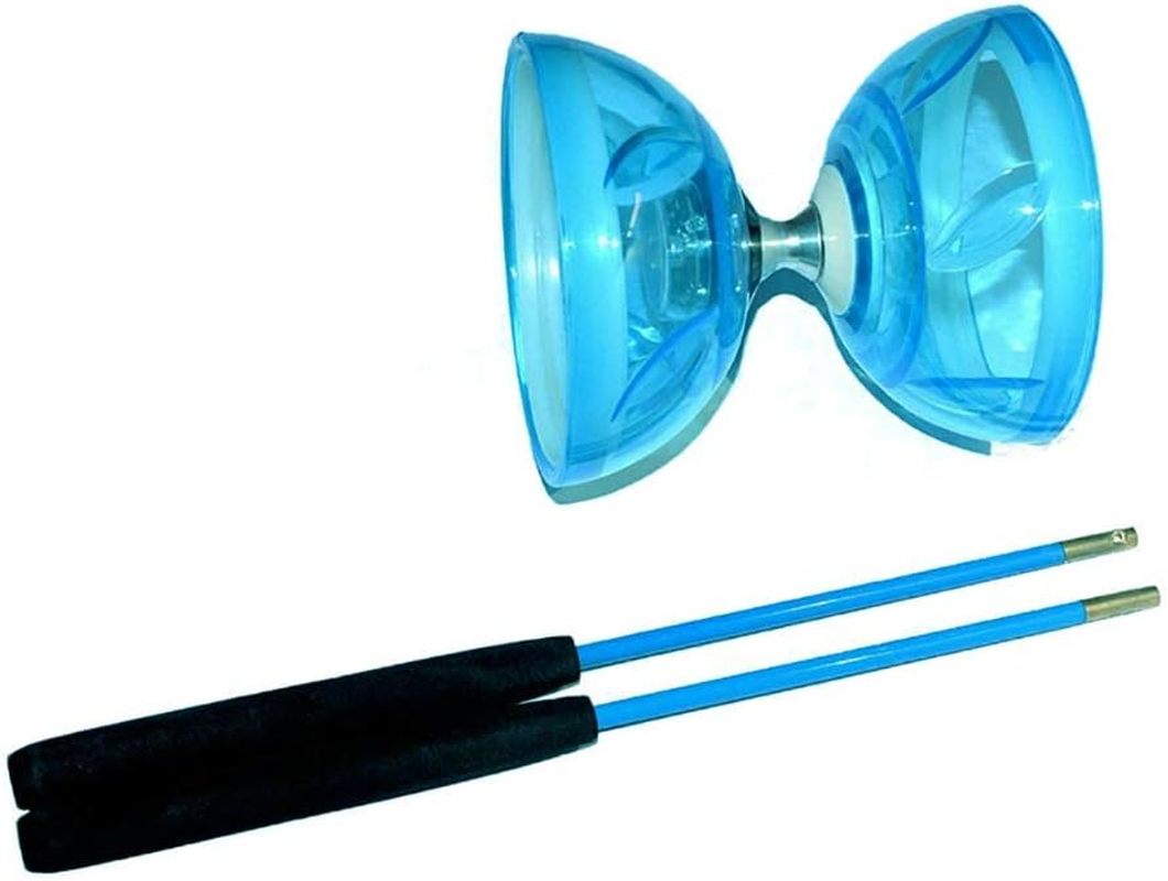 Diabolo Chinese Yoyo Set ,Triple Bearing Diabolo Chinese Yo-Yos Juggling Toys Colorful LED Diabolo with Diablo Sticks, Diabolo String&Net Bag, Easier Start/ Faster/ Stable&Lasts Longer with LED image number 1