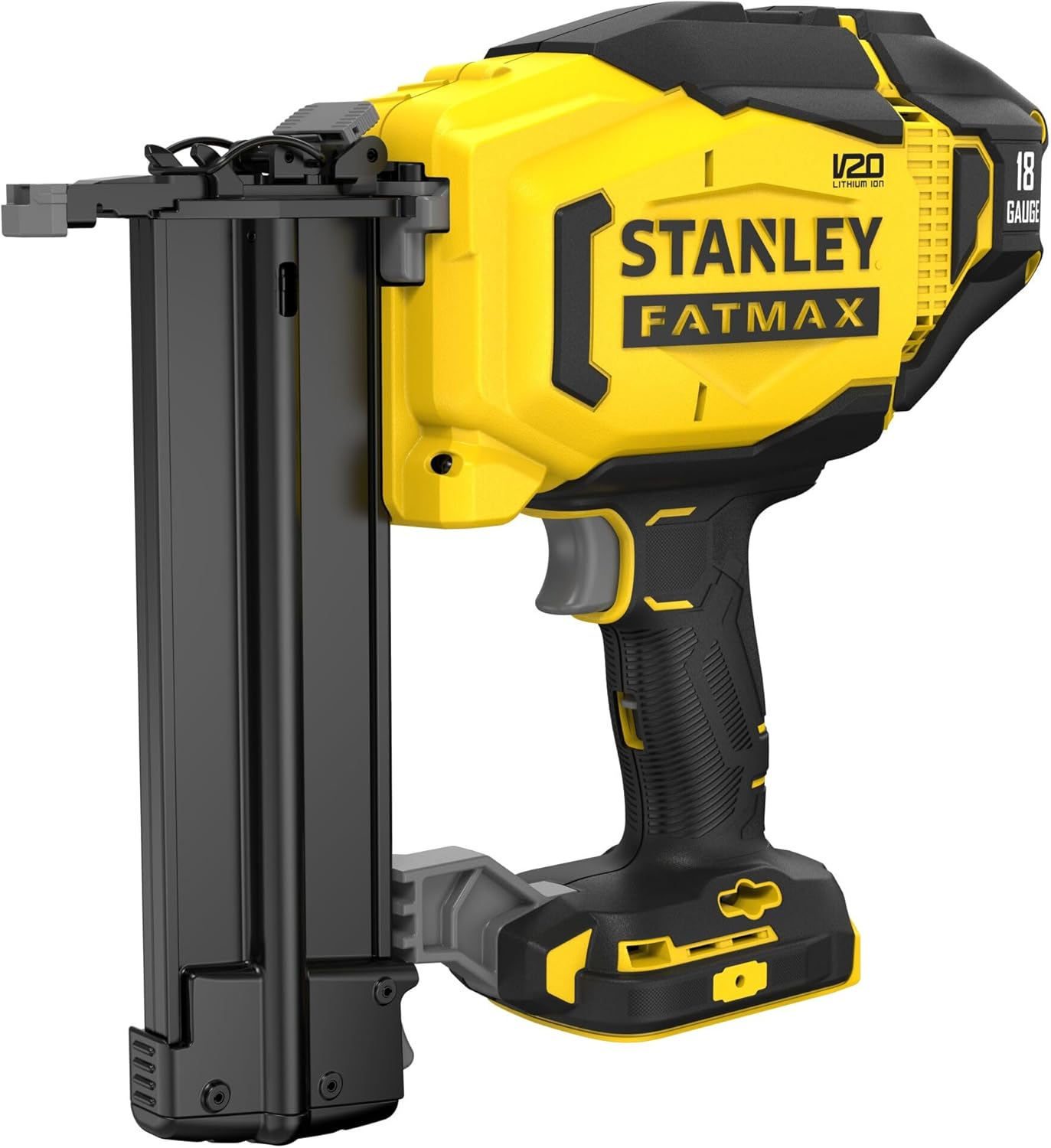 STANLEY FATMAX V20 | 18V 18 Gauge Finishing Nailer - up to 425 18Ga Brad Nails, Stores 100 Nails, Tool-Free Depth Adjustment, LED Work Light, Nailer Only image number 5