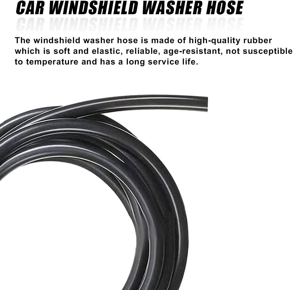 13PCS Car Windshield Washer Hose Kit, Includes 12 Hoses Connectors and 1 4M Washer Fluid Hose, Windshield Washing Tubing Repair Set for Connecting Nozzles and Car Water Pumps image number 1