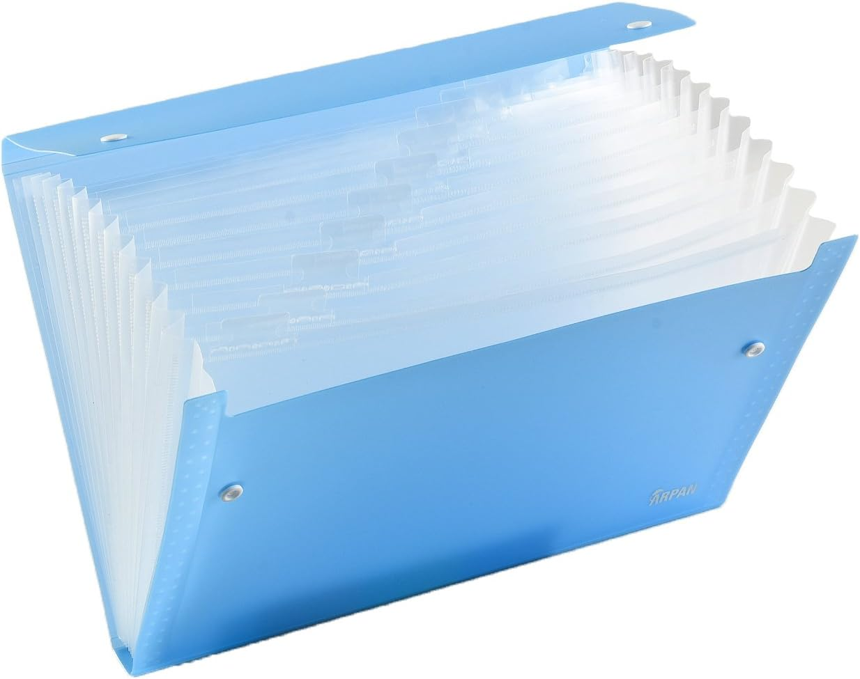 A4 Expanding File 13 Gusset Pocket Organiser Folder Wallet with Stud Wallet Stud Wallet Case (Purple)