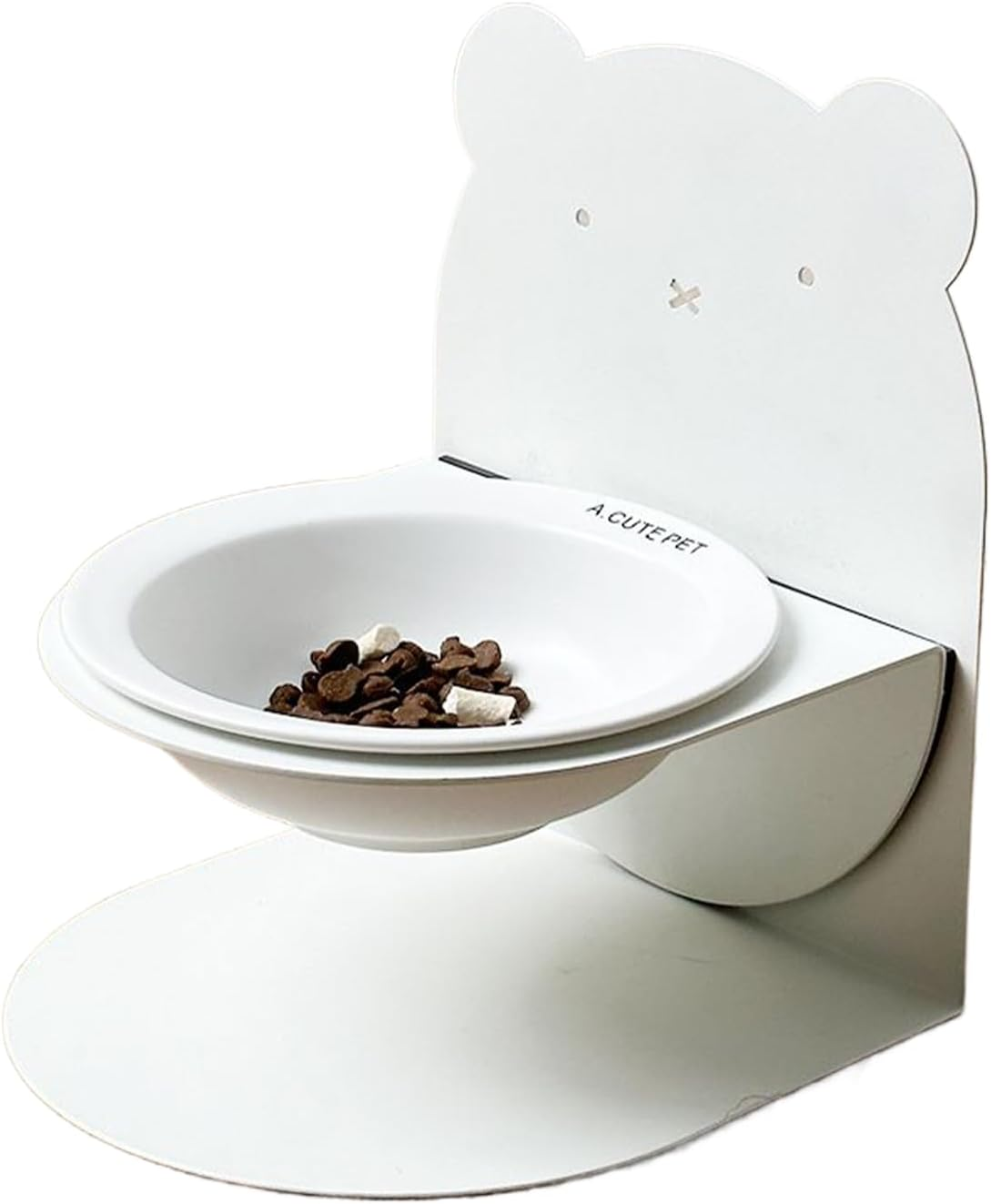 Ceramic Cat Bowl,Slow down Eating Cat Food Dish | Healthy Eating Diet Height-Adjustable Dish for Kitten Puppy Animals Small Medium Large Breeds image number 3