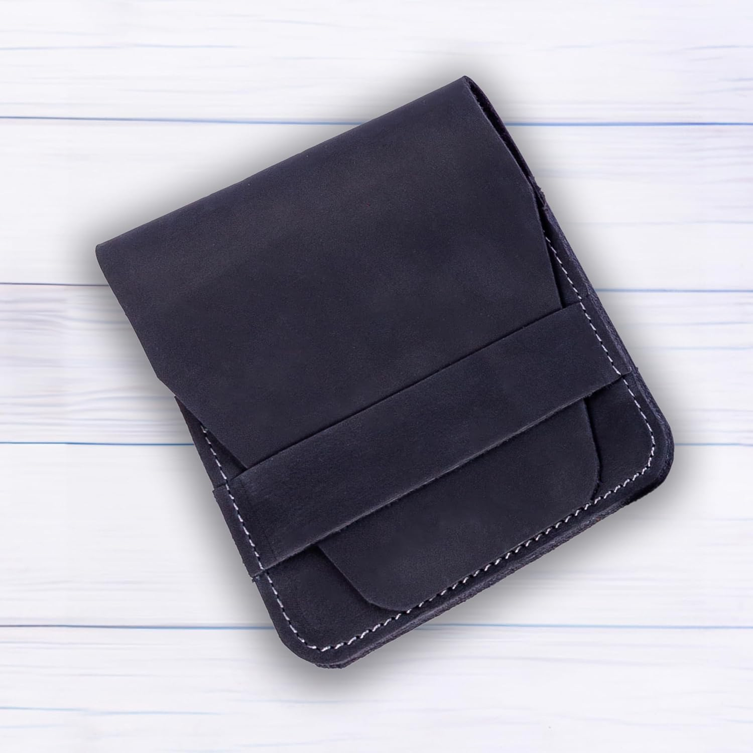 Leather Manicure Set Case Grooming Kit Organizer (Light Brown)